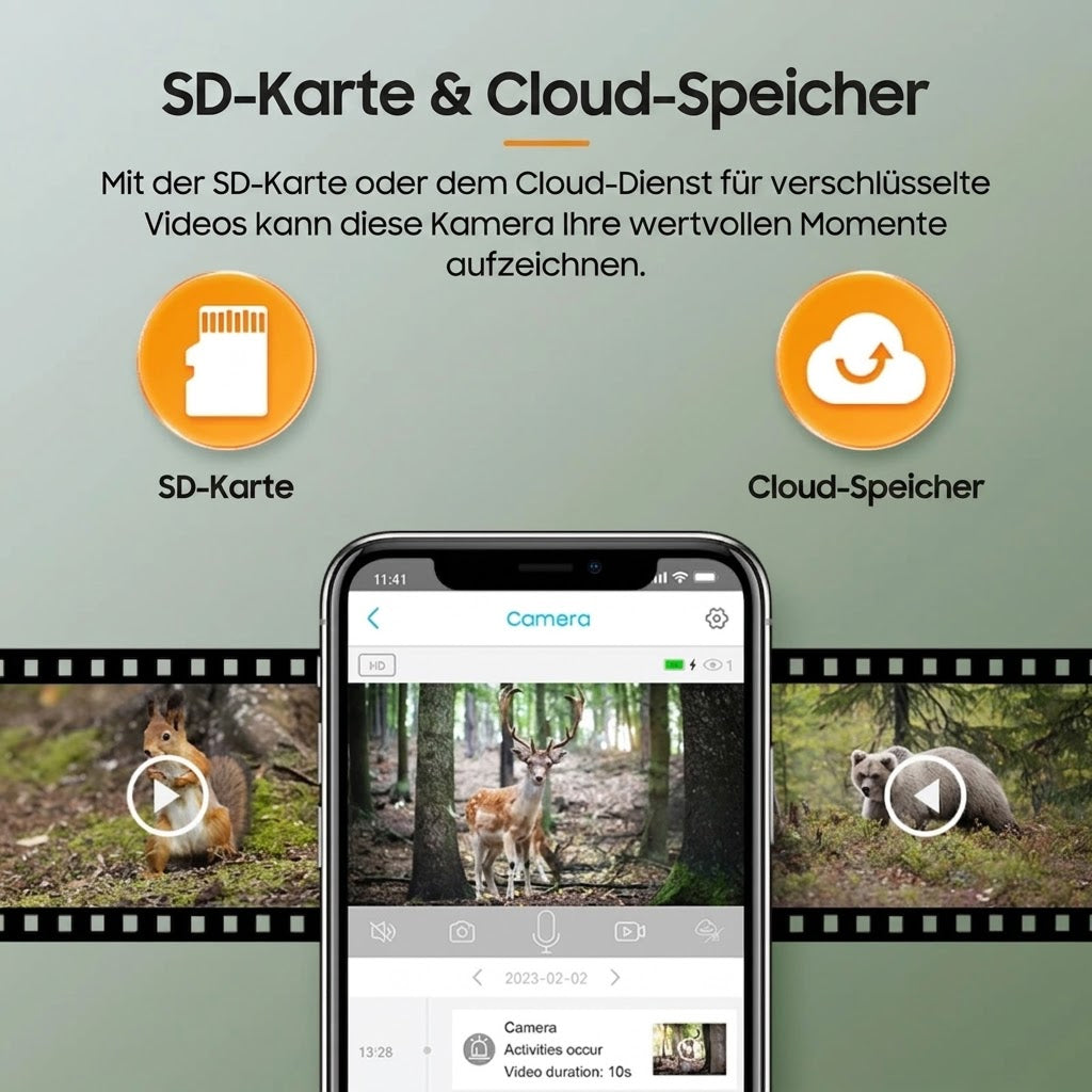 AstroHaw 4K Kamerafalle & Wildkamera mit No-Glow